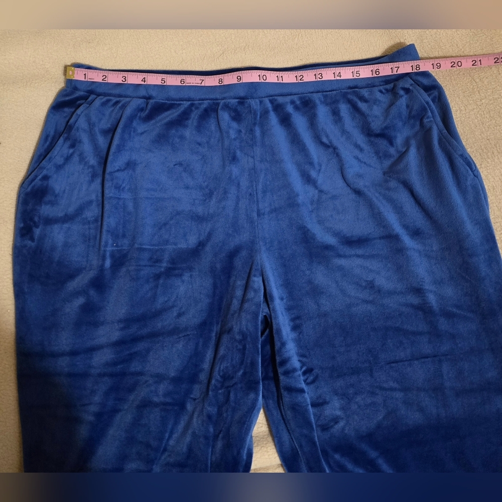 XL Kate And Mallory Blue Velour Tracksuit NWOT (F) - Picture 5 of 8
